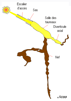plan de la grotte de lascaux