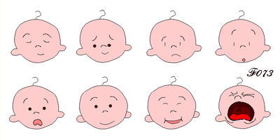Baby: expression of emotions