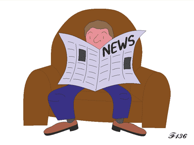 Man reading the newspaper.