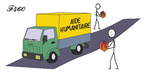 Aide humanitaire spontanée.