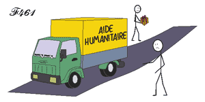Aide humanitaire spontanée.
