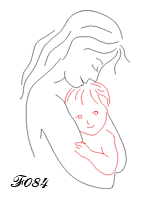 Mère et son bébé.