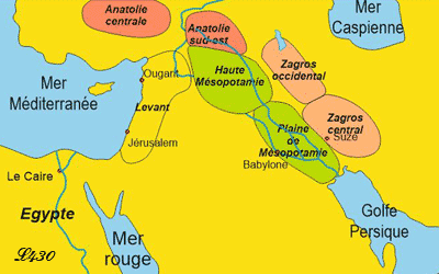 Régions Mésopotamiennes.